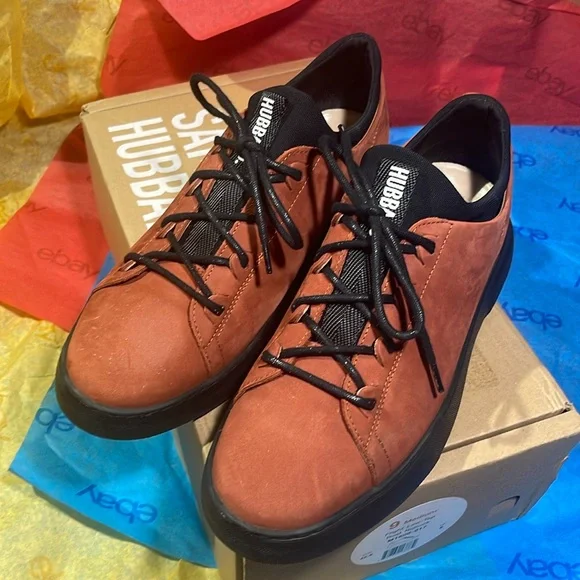 Flight Low-Top Samuel Hubbard Leather Sneaker (Rust Nubuck) Men’s 9 M Inner Sock - Picture 1 of 8